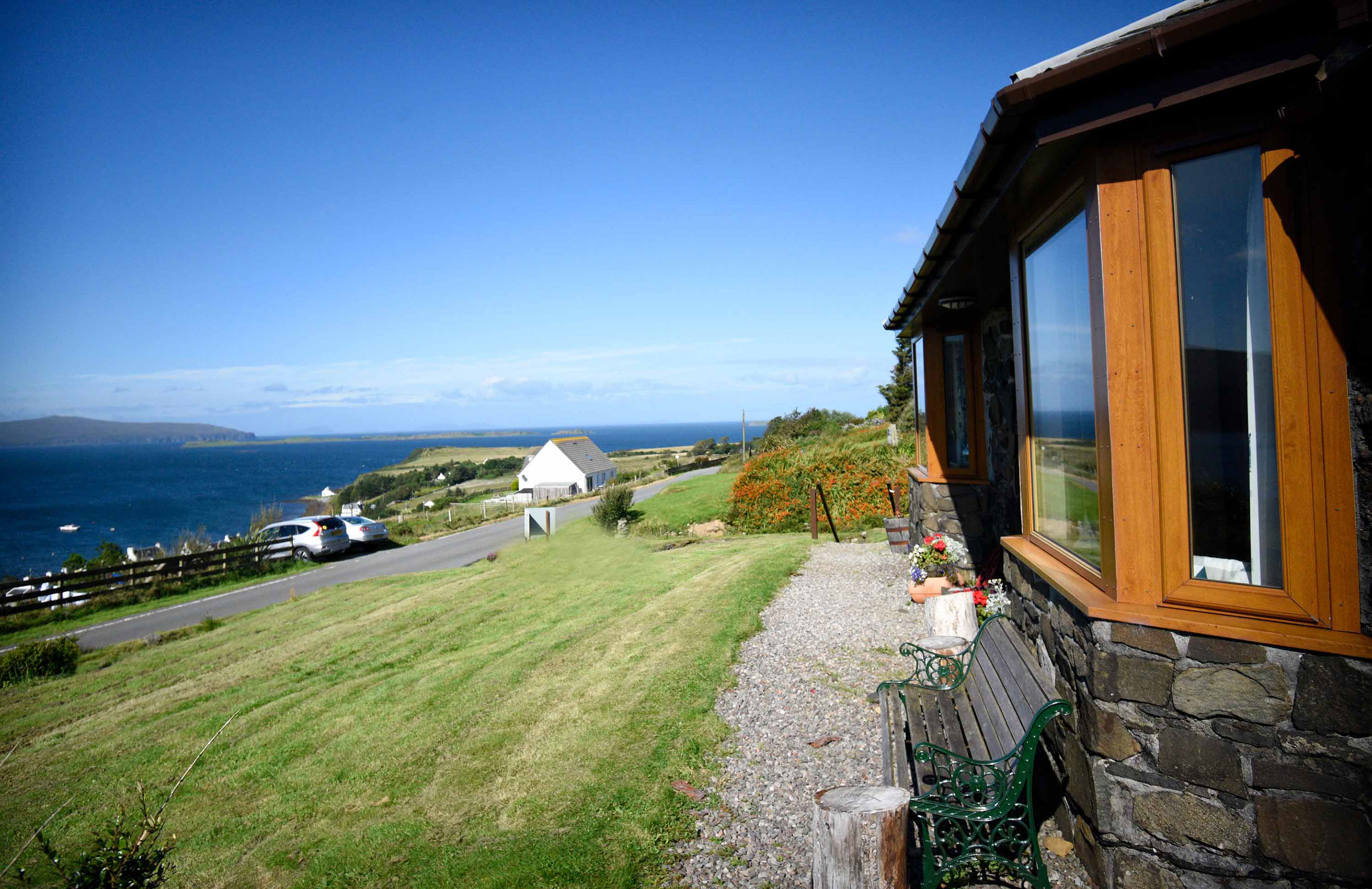 Enjoy sea views at Auld Mission Cottage Self Catering Accommodation in Waternish 