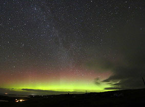 See Northern Lights from Auld Mission Cottage Self Catering on the Isle of Skye